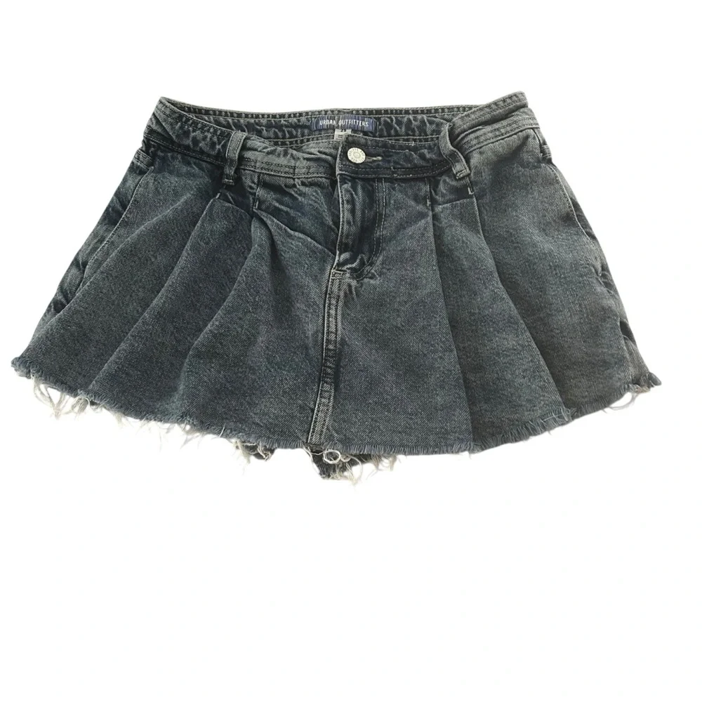 Urban outfitters denim mini skorts size 25 bonus A&F babydoll y2k top XS grunge